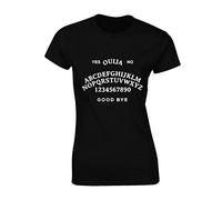 JLB Print Ouija Board Novelty Premium Quality Fitted T-Shirt Top for Women and Teens - Black / 14-16