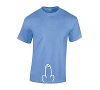 JLB Print Penis Drawing Funny Rude Humor Premium Quality Regular Fit T-Shirt Top for Men and Teens - Carolina Blue/XXL