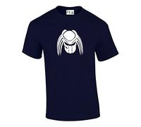 JLB Print Predator Silhouette Sci Fi Movie Inspired Premium Quality Regular Fit T-Shirt Top for Men and Teens Navy