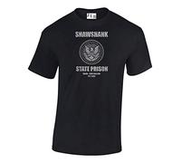 JLB Print Shawshank Prison Classic Movie Inspired Premium Quality Regular Fit T-Shirt Top for Men and Teens (Black/Medium)