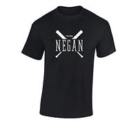 JLB Print Team Negan Zombie Horror TV Show Inspired Premium Quality Regular Fit T-Shirt Top for Men and Teens Black
