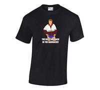JLB Print The Boys are Back in The Barracks UK TV Comedy Show Inspired Premium Quality Regular Fit T-Shirt Top for Men and Teens (Black/Medium)