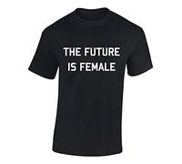 JLB Print The Future is Female Funny Cool Premium Quality Regular Fit T-Shirt Top for Men and Teens Black