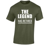 JLB Print The Legend Has Retired Funny Premium Quality Regular Fit T-Shirt Top for Men and Teens - Military Green/XXL