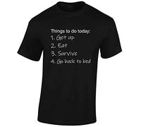 JLB Print Things to Do Today Funny Premium Quality Regular Fit T-Shirt Top for Men and Teens - Black/L