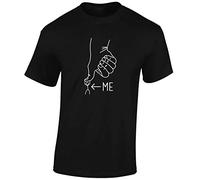 JLB Print Under The Thumb Funny Premium Quality Regular Fit T-Shirt Top for Men and Teens - Black / 3XL