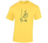 JLB Print Under The Thumb Funny Premium Quality Regular Fit T-Shirt Top for Men and Teens - Yellow/L