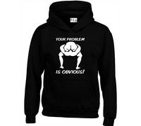 JLB Print Your Problem is Obvious Funny Rude Humor Premium Quality Unisex Hoodies for Men and Women Black