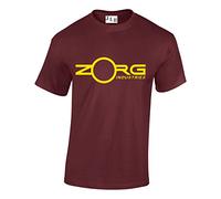 JLB Print Zorg Industries Logo Sci Fi Movie Film Inspired Premium Quality Regular Fit T-Shirt Top for Men and Teens Maroon