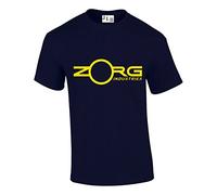 JLB Print Zorg Industries Logo Sci Fi Movie Film Inspired Premium Quality Regular Fit T-Shirt Top for Men and Teens Navy