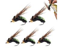 jlceh Artificial Bait Hooks | Small Fly Hook Fly Fishing Bait - Dry/Wet Fly Nymphs Fishing Lures Artificial Bait for All Kinds of Waters