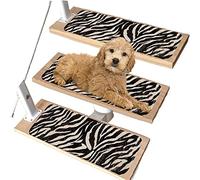 JLCP Self adhesive stair mats 70X22cm/27.5"X8.6" large black and white leopard rug for Stair Kitchen Bathroom,non slip stair treads carpet indoor for Kids Elders and Pets,15PCS