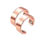 JLDP 2Pcs Blood Sugar Control Ring,Magnetic Therapy Copper Energy Adjustable Ring,Control Your Blood Sugar with Ease Magnetic Therapy Rings for Blood Flow (Rose Gold-1)