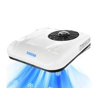 JLDZEBD 12V White Air Conditioner, Caravan Air Conditioner, Remote Control/by Panel; Refrigerant Already Added, Suitable for Spaces Up To 8M²,White,12v 2in1