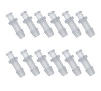 JLEivvi 12 Pcs Luer Lock Connector, Clear Female Luer Lock Tube Connector Hose Barb Fitting Kit for Connecting Syringes Hose Laboratory Equipment, 1/4 inch