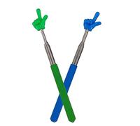 JLEivvi 2 Pcs Teachers Pointer Sticks Telescopic Teachers Pointer Extendable Pointing Stick Retractable Classroom Pointer for School Kindergarten Teacher Classroom Supplies (Green, Blue)