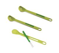 JLEivvi 3 PCS Multifunctional Pickle Fork and Spoon Set - Olive Grabber Strainer with Plastic Pick for Kitchen Jars