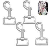JLEivvi 4 Pack Heavy-Duty 3/4'' Bolt Snap Hooks - 1000LB Load-Bearing, Quick-Release Trigger Clips for Dog Leashes and Outdoor Gear, Slivery