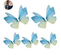 JLEivvi 5 Pcs Butterfly Hair Accessories Hair Clips Mini Butterfly Glitter Barrette Butterfly Headband Fairy Bobby Pin Hair Accessories for Girls Women Wedding Party Bride, Green