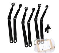 JLEivvi 6 Pack Book Stand Page Clip Book Page Holder Book Holder Press Torsion Spring with Screws Replacement Repair Parts for Reading Bamboo Tray Cookbook Music Book Frame Rest Desktop, Black