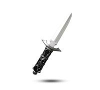 JLEivvi Rubber Martial Art Training Knife - Non-Sharp Prop Knife for Martial Arts Practice & Costume Party Props (30cm)
