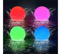 JLGCUF 3 Inch Floating Pool Lights - 4 PCS Orb Light That Float IP68 Waterproof Color Changing Led Glow Globe Pool, 16 RGB Colors Orb Lamp Perfect for Indoor/Outdoor