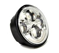 JLJLJ 5.75" LED Motorcycle Headlight For H//a//r//l/e//y S//p/o//r/t//s/t//e//r 883 1200 D//y//n//a S//t//r/e//e//t B//o//b S//o/f/t//a//i//l(Silver)