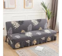 JLKC 2/3/1 Seater Armless Sofa Slipcover Sofa Bed Cover Futon With Skirt,Armless Sofa Bed Cover Double Cover Armless Sofa Cover living room Stretch Futon Cover Futon Armless Stretch Cover For Pets