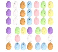 Jlkegfdf 100X Easter Eggs Speckled Eggs Decorations Pastel Speckled Eggs Decorative Easter Multi-Color Foam Egg Easter Party Decor For Kid Art Crafts Supplies