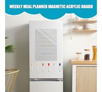 Jlkegfdf Acrylic Magnetic Board, Acrylic Magnetic Dry Erase Board, Writable Clear Whiteboard with 6 Markers for Students Teachers Couples Families Teens Kids Dorm Apartment