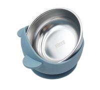 Jlkegfdf Baby Bowls with Suction | Anti-Scald Silicone Toddler Suction Bowls,Stainless Steel Inner Grip Training Utensils Feeder Containers for Dish Eating Dinner Travel Food Kids Snack