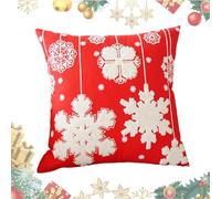 Jlkegfdf Christmas Pillow Cases | Elegant Snowflake Cushion Pillowcase - 18x18in Soft Zippered Christmas Decorative Pillow Covers,for Winter Festival Holiday Bedroom Car Interior Nursery