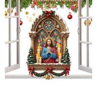 Jlkegfdf Christmas Tree Decorations - Jesus Family Prayer Scene Ornaments,2D Acrylic Holiday Festive Decorations for Women Men Family Mother Father Friends