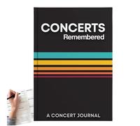 Jlkegfdf Concert Journal, Track Favorite Concerts, Concerts Remembered Journal, Paperback Music Diary And Logbook, A G-ift For Music Fans, Allowing Them To Record And Relive Their Precious Music
