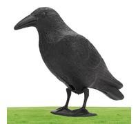 Jlkegfdf Crow Decoy - Realistic Crow Raven Decoration | Realistic Standing Statue with Feet Stake Decor for Outdoor Lawn Yard Patio House Pool Garden Halloween Scene