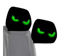 Jlkegfdf Headrest Covers for Cars, Dirt-Proof Covers with Big Eyes Design - Funny Breathable Elastic Protector for Men Women Vehicle SUV Interior Decoration