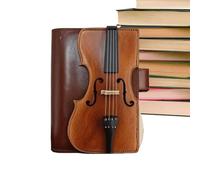 Jlkegfdf Journaling Notebook - Vintage Journal with Violin Design,PU Leather Diary for Drawing Project Study Business Meeting Travel Work