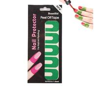 Jlkegfdf Nail Protectors for Nail Polish - U-Shape Soft Nail Guards for Polish | Fingers Stamp Accessories, Spill Proof Stickers, Peel Off Nail Stickers for Girls