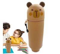 Jlkegfdf Pen and Pencil Holder,Stand-Up Retractable Capybara Transformer Bag | Zippered Opening Organizer Storage Supplies for Classroom Home Dorm School Teens Kids Student Use