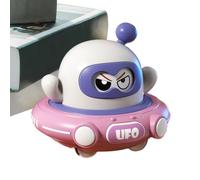 Jlkegfdf Pull Back Saucer - Cute Pull Back Spaceship Inertial Toy for Kids - Change Face Educational Games for Kids Boys Toddler Preschool Birthday Yard Bedroom Floor Playground Patio Backyard