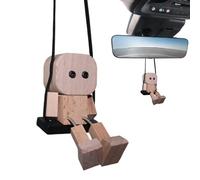 Jlkegfdf Rearview Mirror Ornament - Vehicle Interior Decor Wooden Figurine Pendants | Automotive Rearview Mirror Decoration - for Trucks SUVs RVs Minivans Pickups