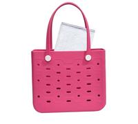 Jlkegfdf Rubber Beach Bag, Large Beach Bag, EVA Beach Tote Bag, Beach Bag Rubber Tote With Holes, Stylish Women For Beach Pool Gym Sports Shopping