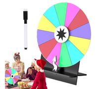 Jlkegfdf Spin The Wheel Game with Stand,12 Inch Wheel Spinner - 12 Slots Doodle Game Board Fortune Turntable with Dry Erase Marker for Family Night Trade Shows Carnivals Classroom Fundraisers
