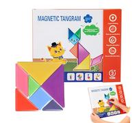 Jlkegfdf Tangram Puzzles for Kids | Magnetic Educational Activities,Geometric Shape Puzzle | for Kids Ages 3+ Girls Boys Classroom Kindergarten Preschool Home School Math Class
