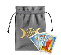 Jlkegfdf Tarot Card Bag - Small Playing Card Pouch - Velvet Tarot Card Bag, Drawstring Pouch for Tarot Deck Storage, Multifunctional Pouch