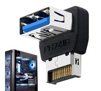 Jlkegfdf USB 3.1 Front Panel Converter | Computer Motherboard USB 3.1 To TYPE E Header Converter - Plug-and-Play Configuration Panel 90 Degree Steering Header for Men Teens Boys Girls Women
