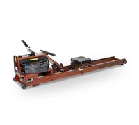 JLL Aqua 2 Wooden Hydro Rowing Machine, 9 Readout LCD Display, Foldable Slideway, Bluetooth Connection and 150kg Max User Weight (Dark Brown)