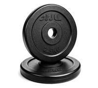 JLL Cast Iron Weight Plates, Fit Standard 1" Barbells and Dumbbells, Ideal for Home and Commercial Gyms - 2.5kg Pair