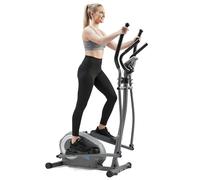JLL Cross Trainer Smart Compact Elliptical Machine for Home, 2-in-1 Upright Whisper-Quiet Magnetic Resistance, Low-Impact Foot Pedal Exerciser, Bluetooth SunnyFit App Compatible