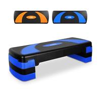 JLL Fitness Large Aerobic Step Platform with 3 Adjustable Heights Exercise Stepper for Home Gym Workouts,81cm x 31cm x 20cm(Blue)